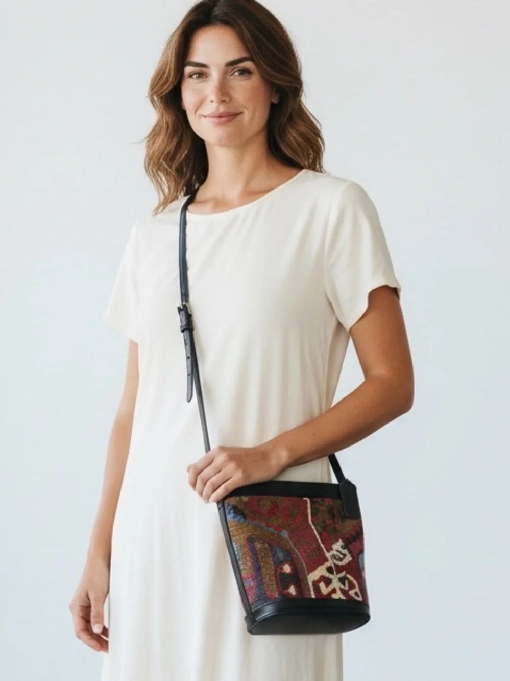 Kilim Turkish Wool & Leather Handbag